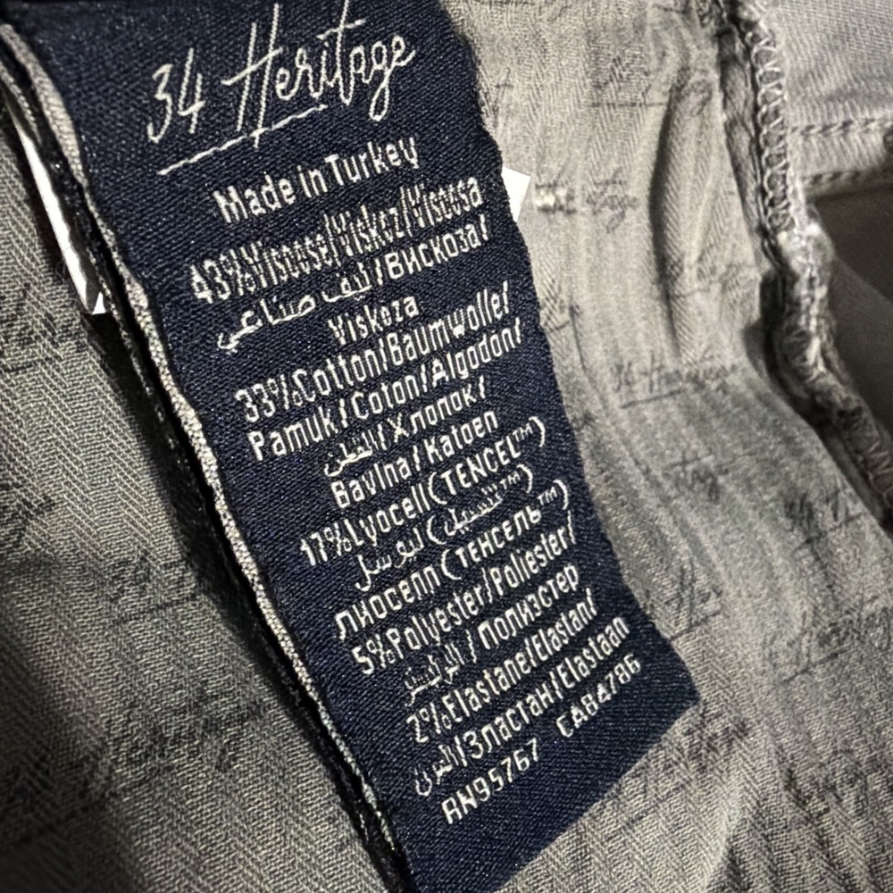 34 Heritage Men's Gray Charisma Comfort-Rise Classic Fit 35x32 Jeans - Picture 10 of 12